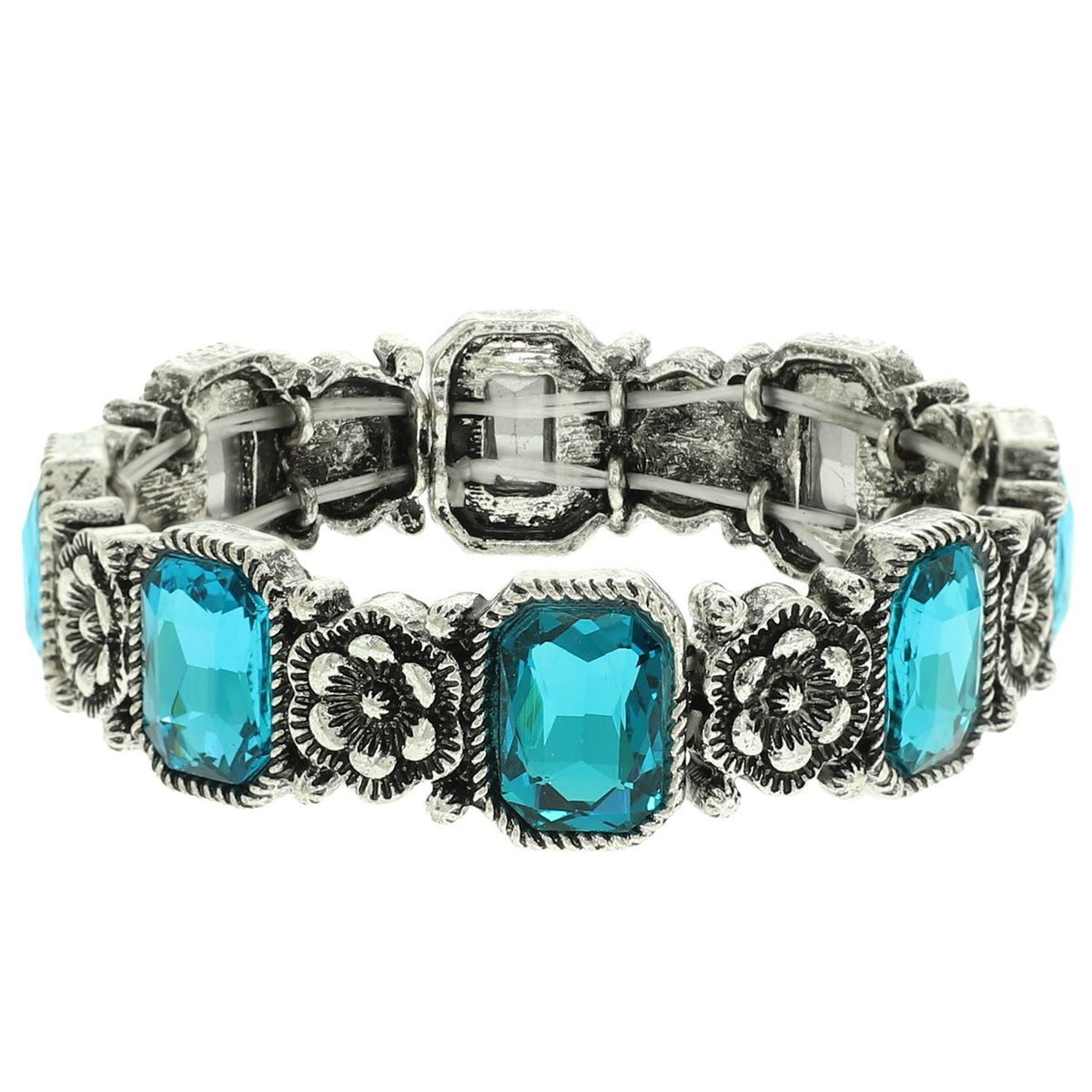 Floral Jeweled Bracelet (3 Colors) - B037