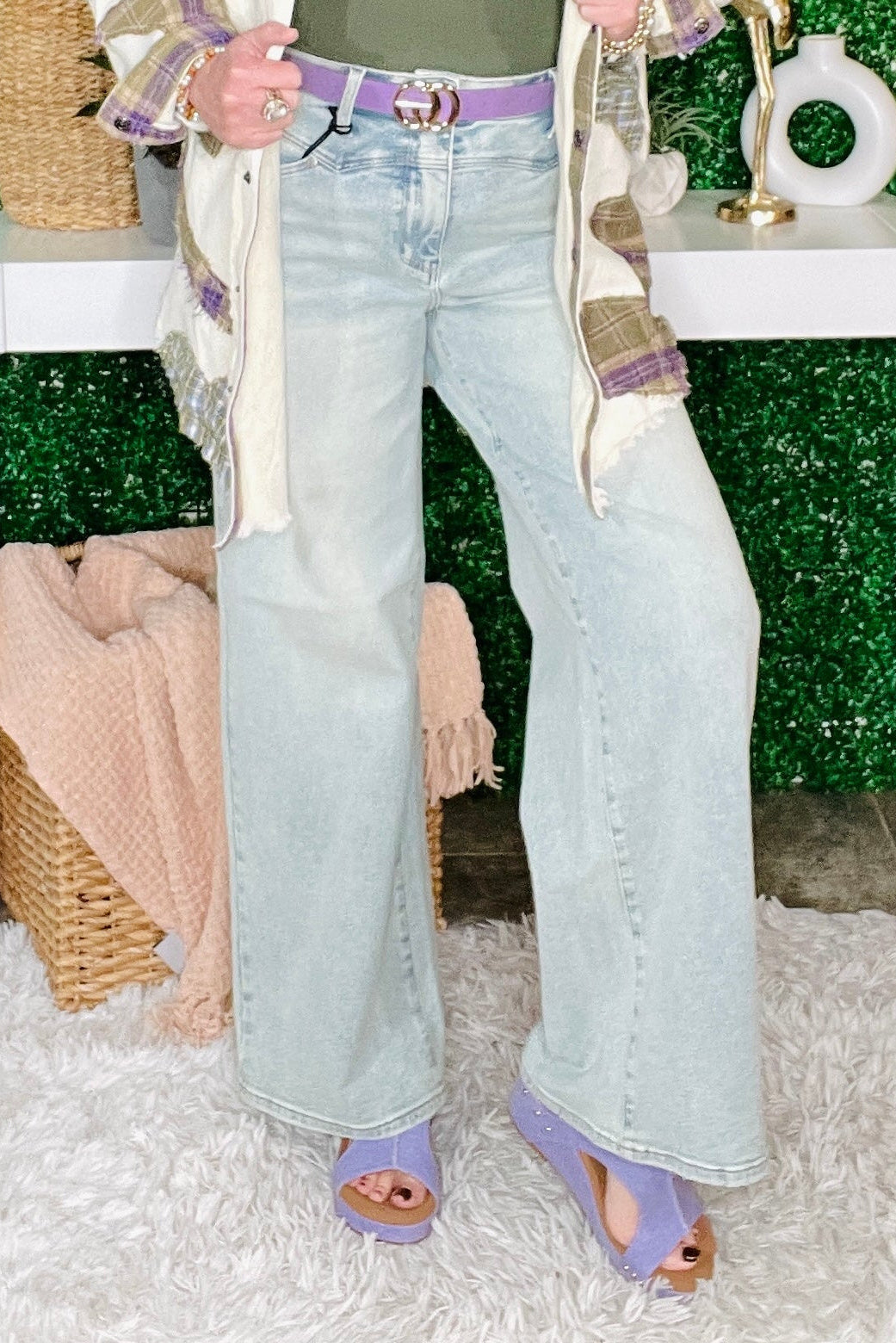 Faye High Waist Column Straight Jeans