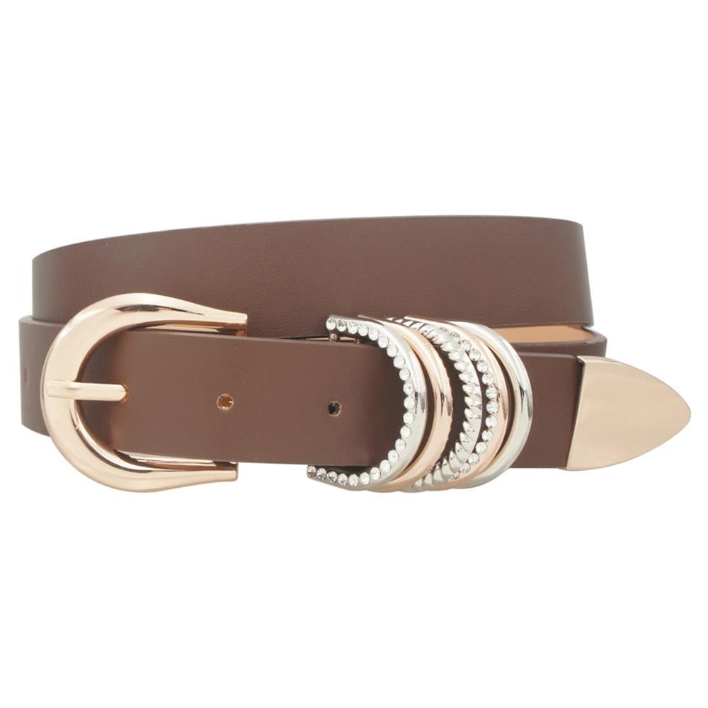 Stacked Mixed D Ring U Buckle Belt BE001 (3 Colors)