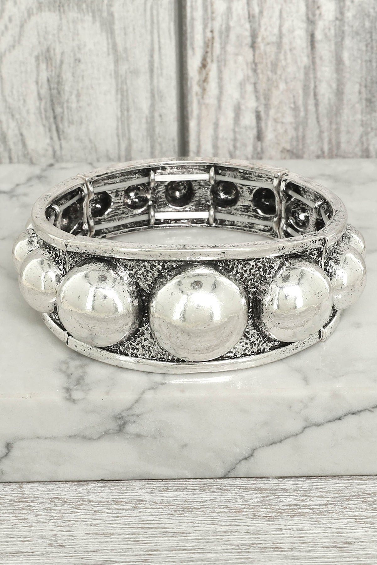 Bubble Beaded Stretch Bracelet - B039SI