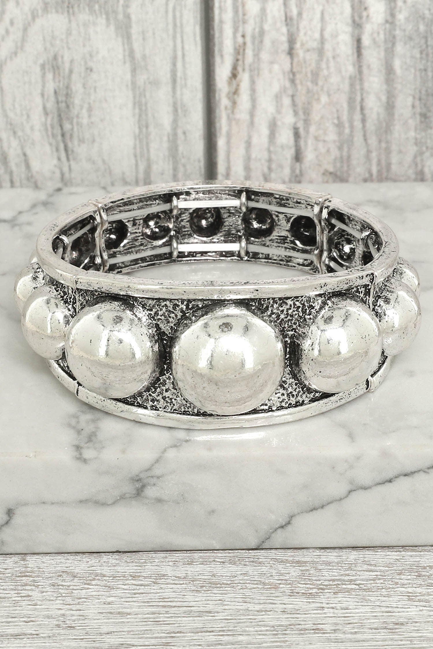 Bubble Beaded Stretch Bracelet - B039SI