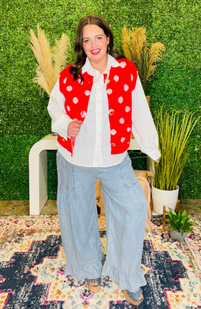 Red Hot Darling Sweater Vest