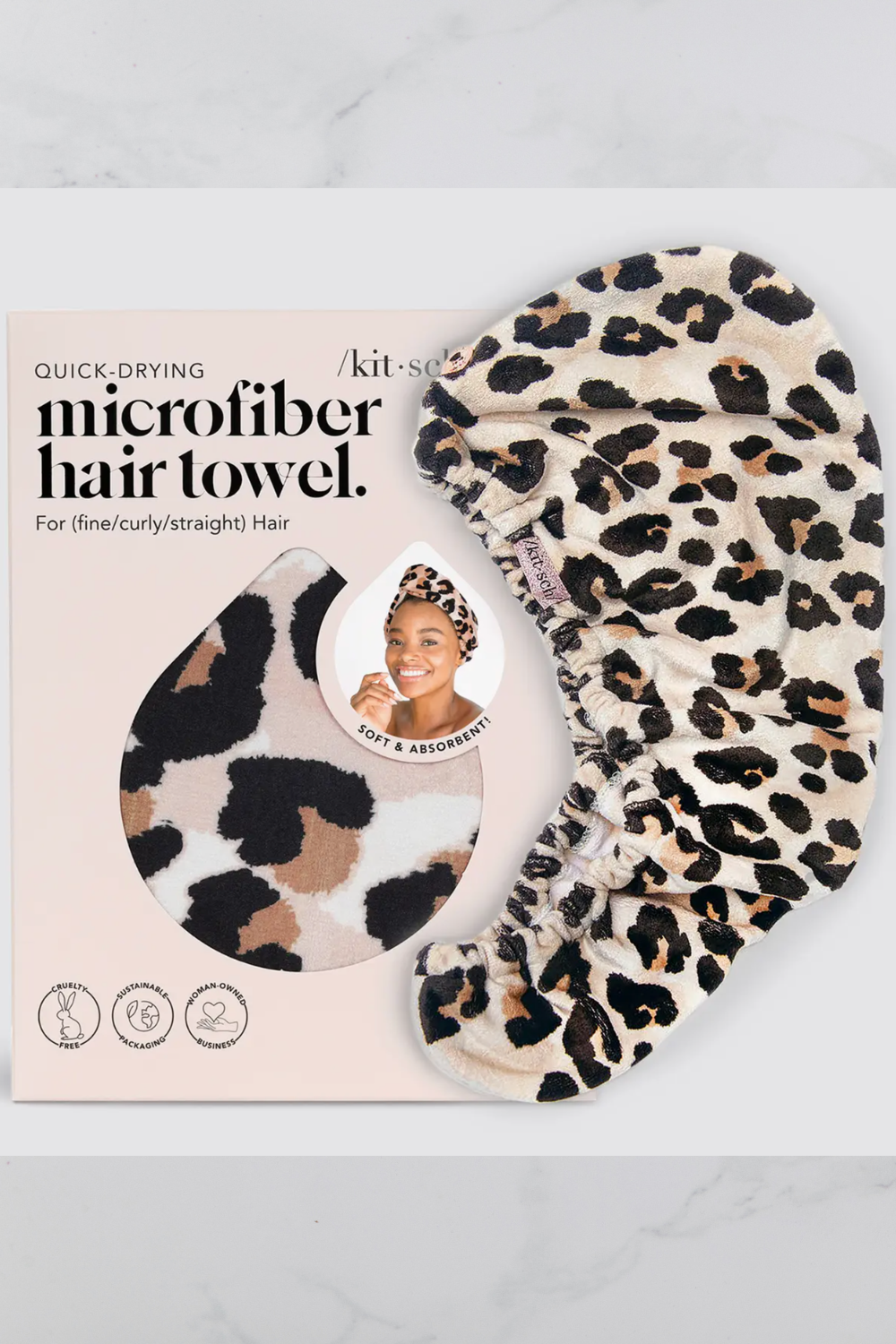 Quick Dry Hair Towel - Eco Leopard