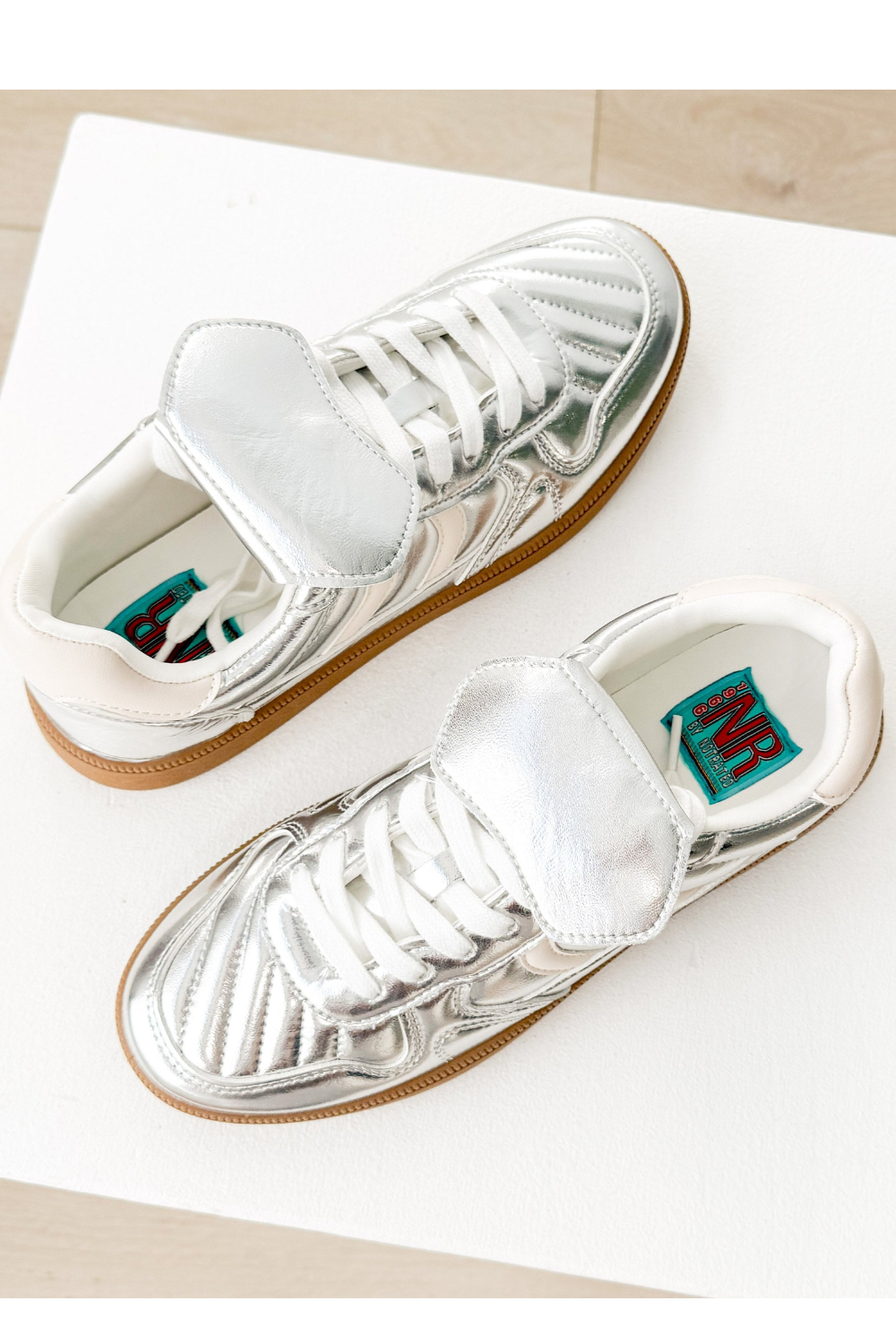 Milan Metallic Sneaker in Silver