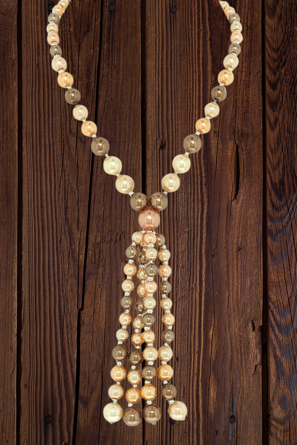 Brown Multi Tassel Necklace - N131BR