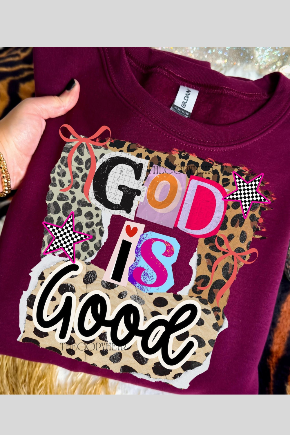 God is Good Animal Print Graphic Tee and Sweatshirt
