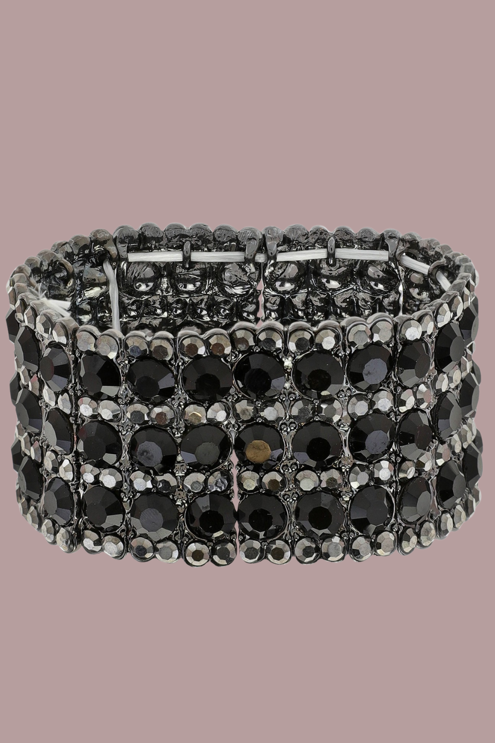Jewel Embellished Stretch Bracelet - B041BK