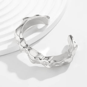 Silver Irregular Shape Cuff Bangles - B015SI