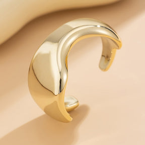 Gold Irregular Shape Cuff Bangles - B016GO