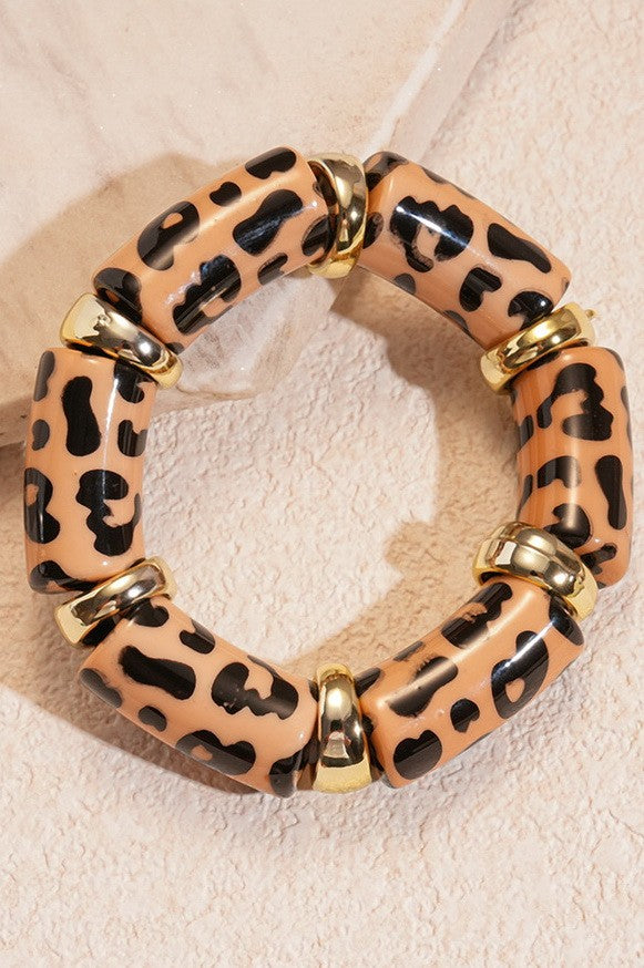 Leopard Animal Stretch Bracelet - B034 (4 Colors)