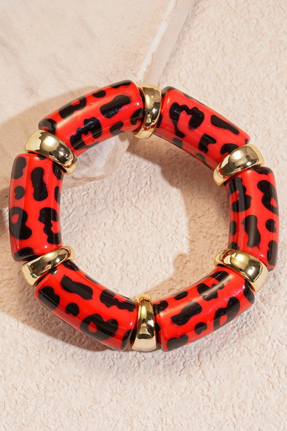 Leopard Animal Stretch Bracelet - B034 (4 Colors)
