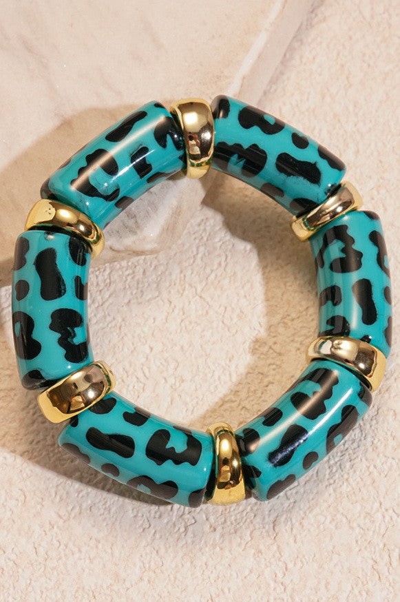 Leopard Animal Stretch Bracelet - B034 (4 Colors)