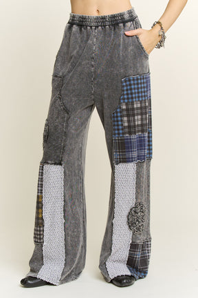 Set The Vibe Ash Black Plaid Pant - P020ASH