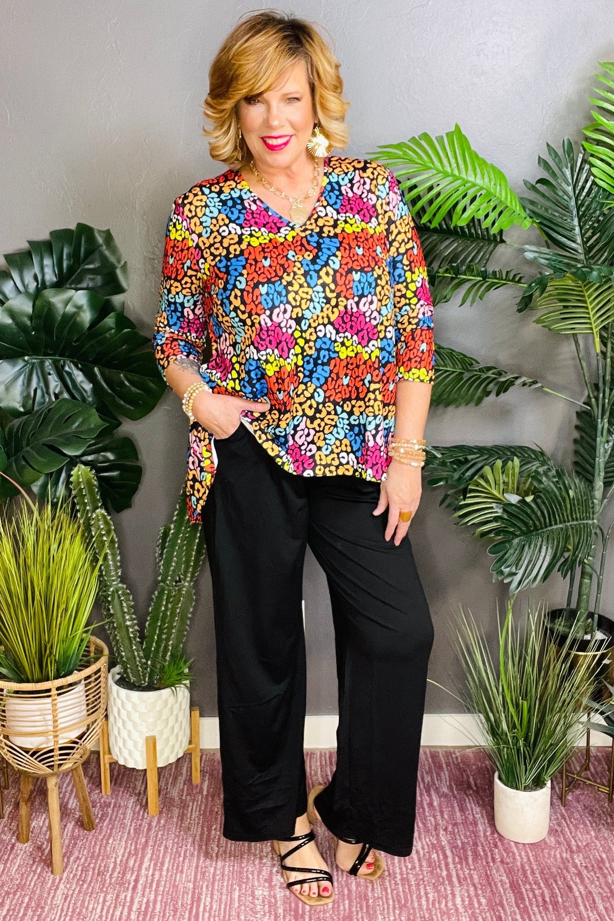 Set To Stun Top And Pant Set - SET009BK