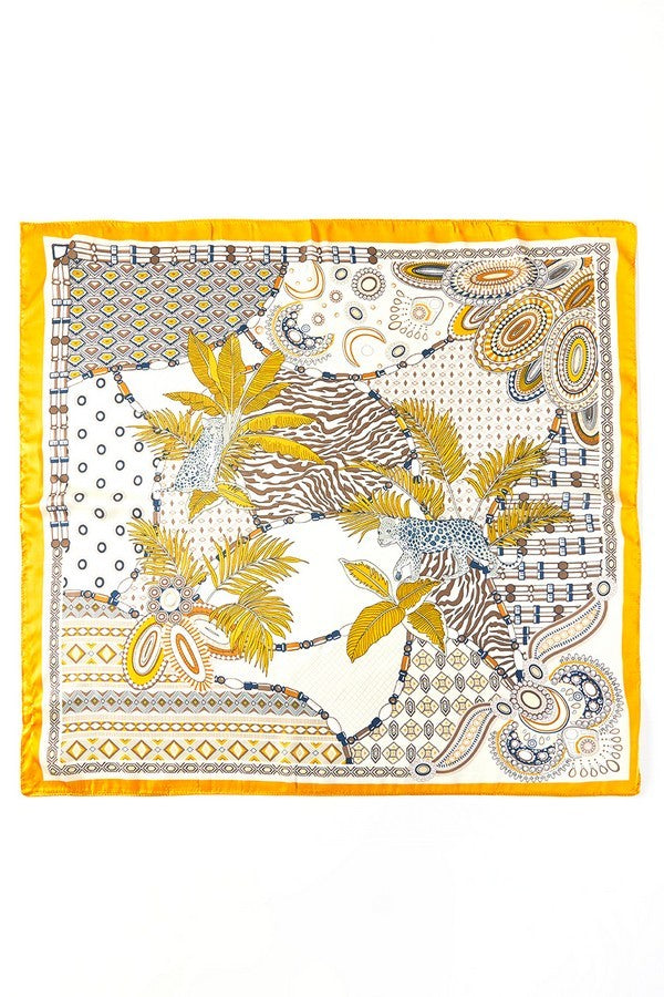 Mustard Geometric Pattern Scarf - SC008MU