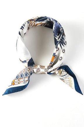 Navy Geometric Pattern Scarf - SC002NV