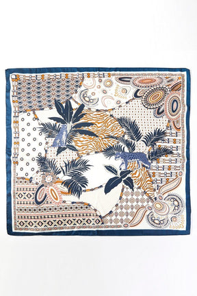Navy Geometric Pattern Scarf - SC002NV