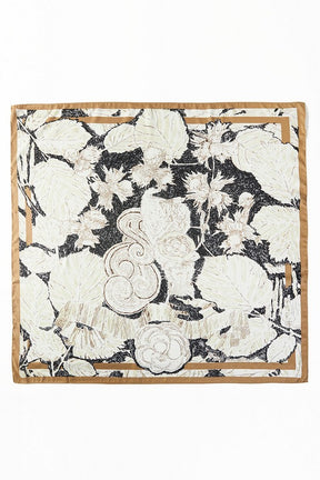 Taupe Abstract Floral Print Scarf - SC005TA