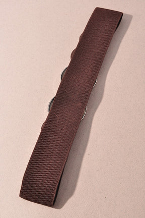 Western Metal Double Concho Elastic Belt (2 Colors) - BE005