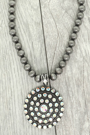 Concho Bling Necklace - N090SI