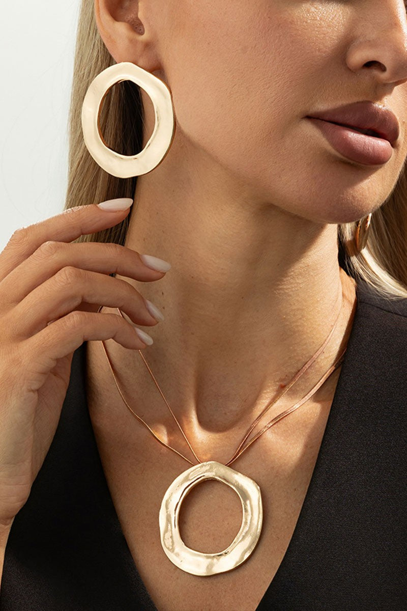 Gold Circle Earrings - E083GO