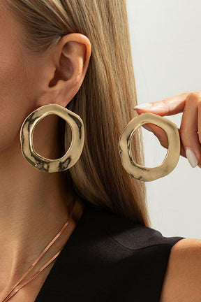 Gold Circle Earrings - E083GO