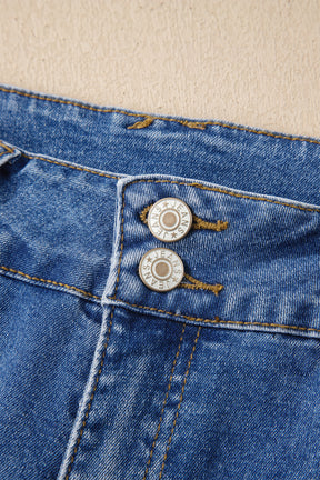 Madi Double Button Zip Fly Straight Leg Jeans