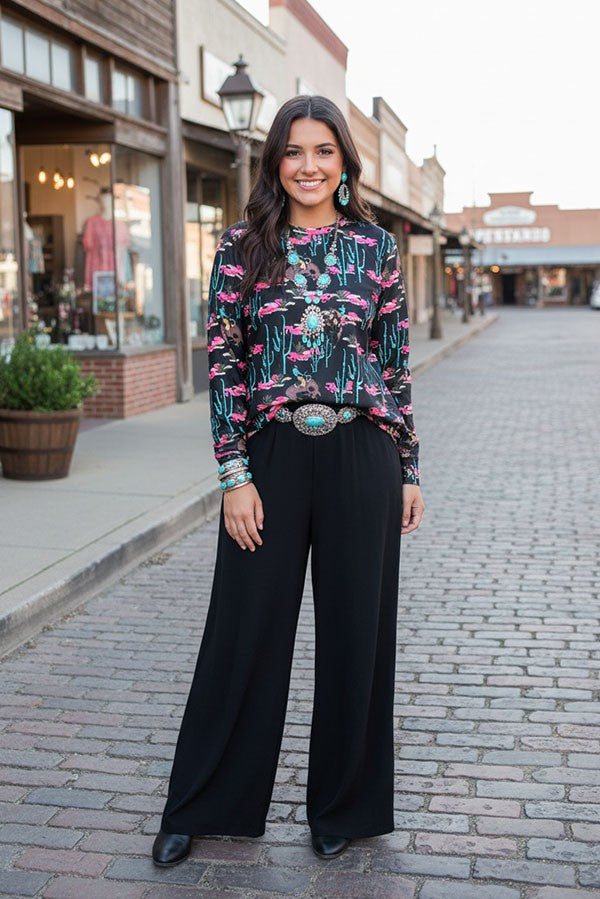 Southern Style Cowgirl Top - S309BK