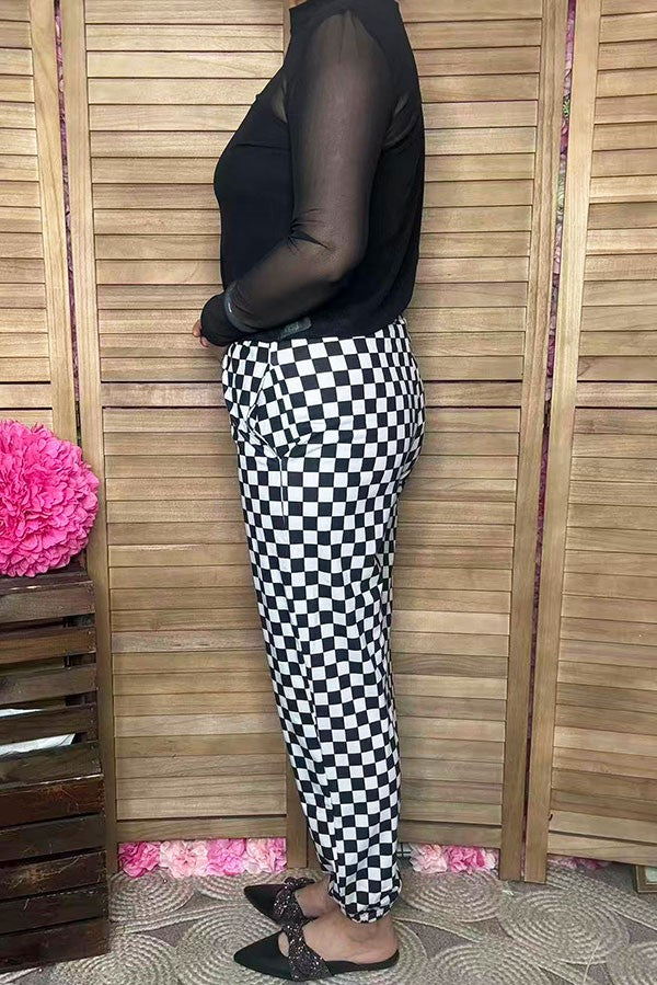 Finish Line Checkered Pant - P087BW