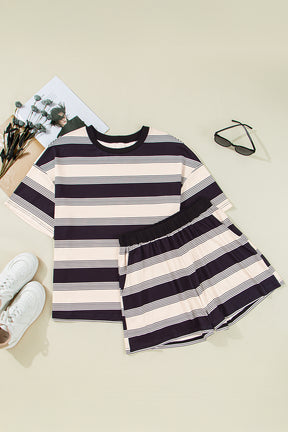 All About The Stripes Top and High Waist Short Set