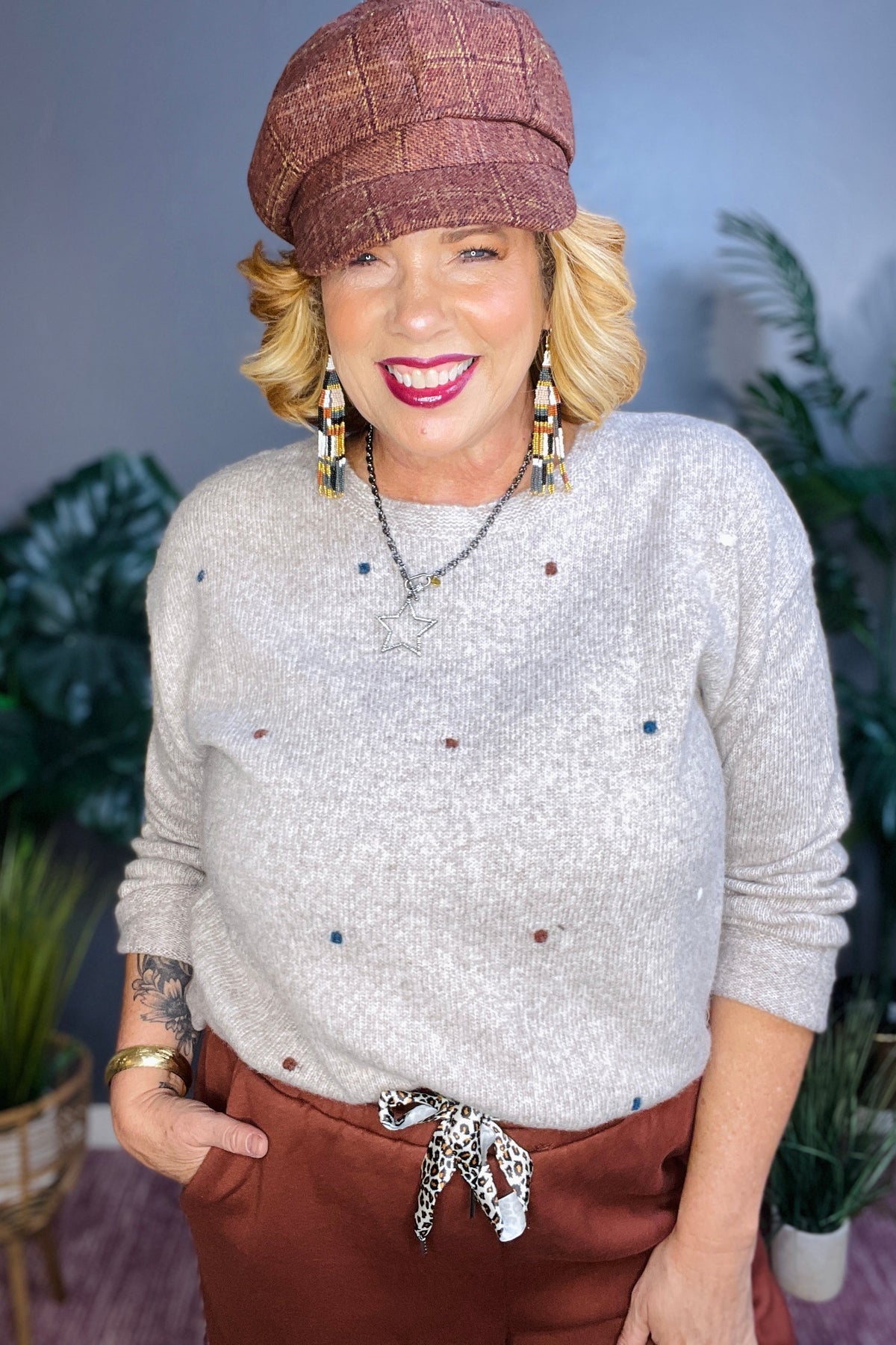 Crisp Cool Morning Shoulder Sweater