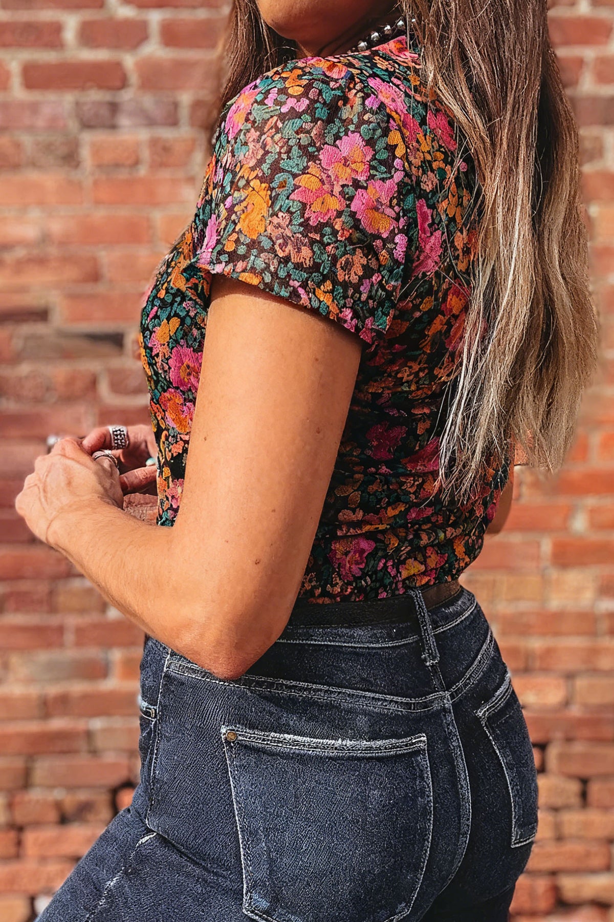 Wild Rose Spirit Mesh Top