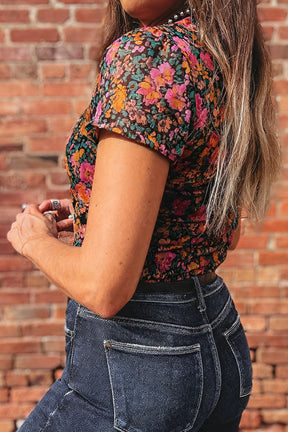 Wild Rose Spirit Mesh Top