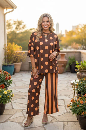 Spots And Stripes Top And Pant Set - SET112BR