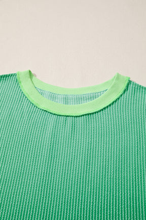 Style Lives On Ribbed Uneven Knit Top