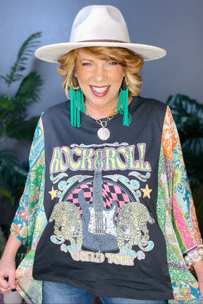 I Wanna Rock Flutter Sleeve Top - S117BK