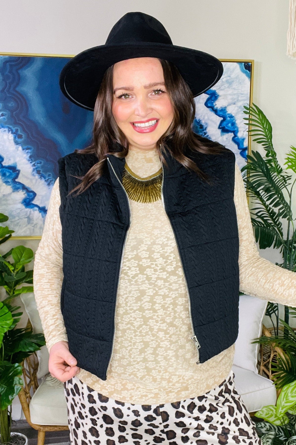 City Chic Quilted Vest