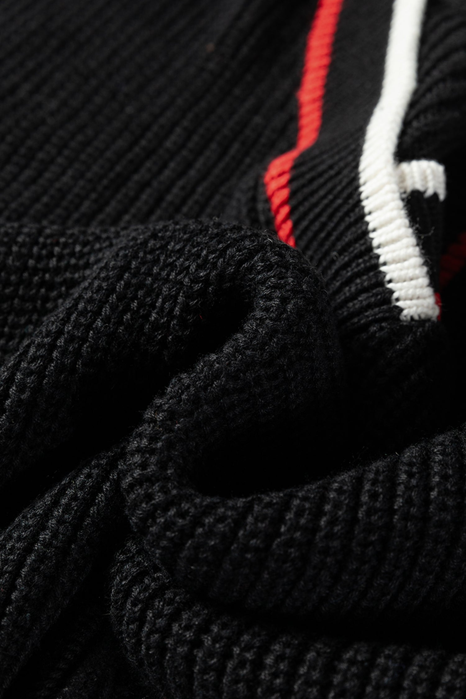 Everyday Sport Striped Trim V Neck Sweater