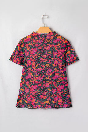 Wild Rose Spirit Mesh Top