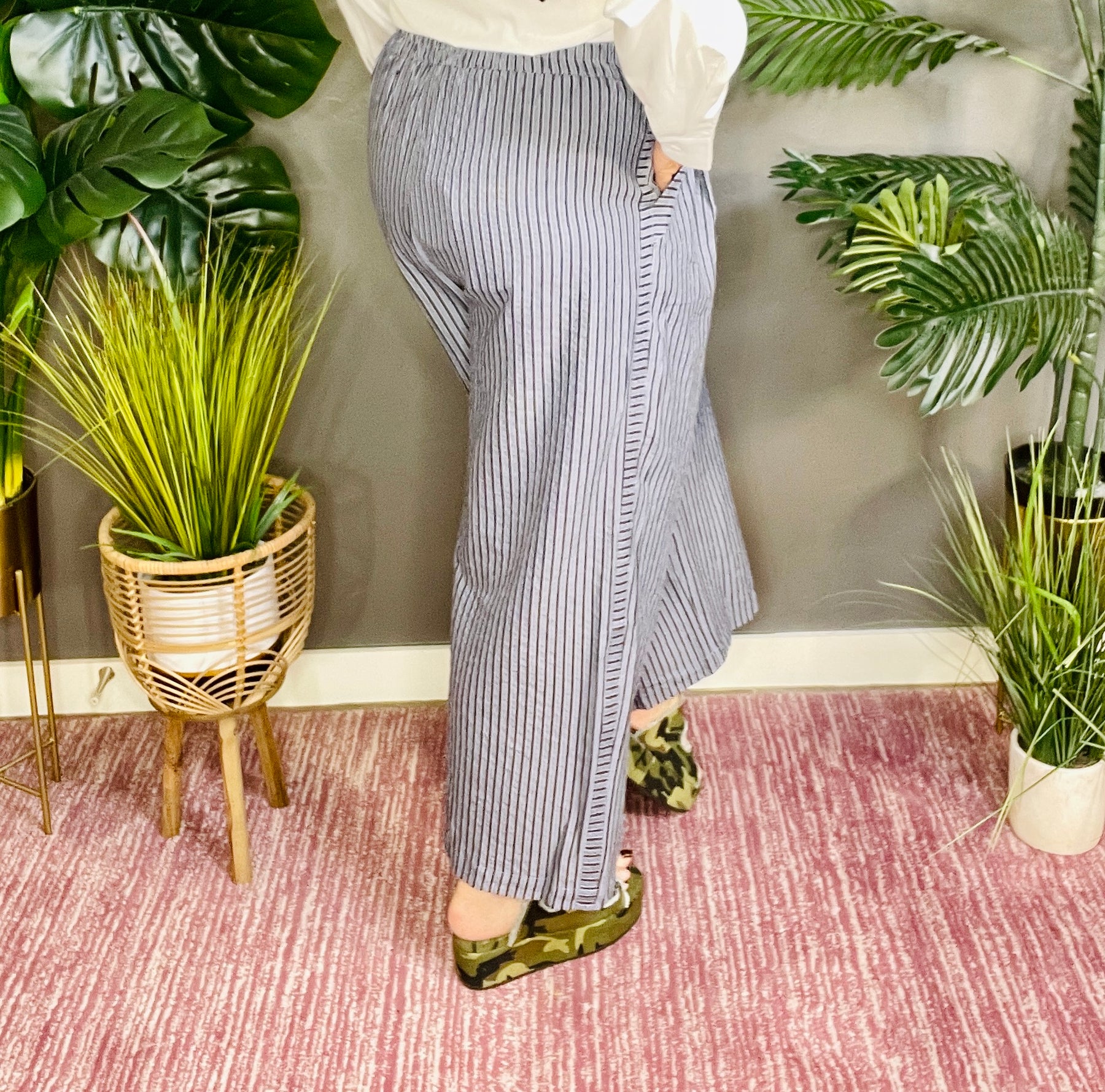 Easy Stripe Style Pants