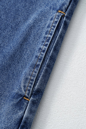 Rock The Denim Pocket Denim Mini Dress