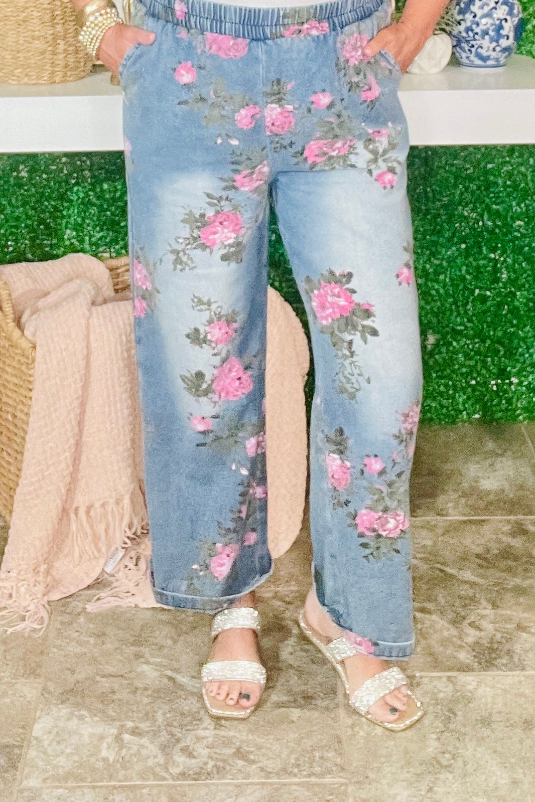Morning Stroll Floral Print Jeans