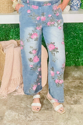 Morning Stroll Floral Print Jeans