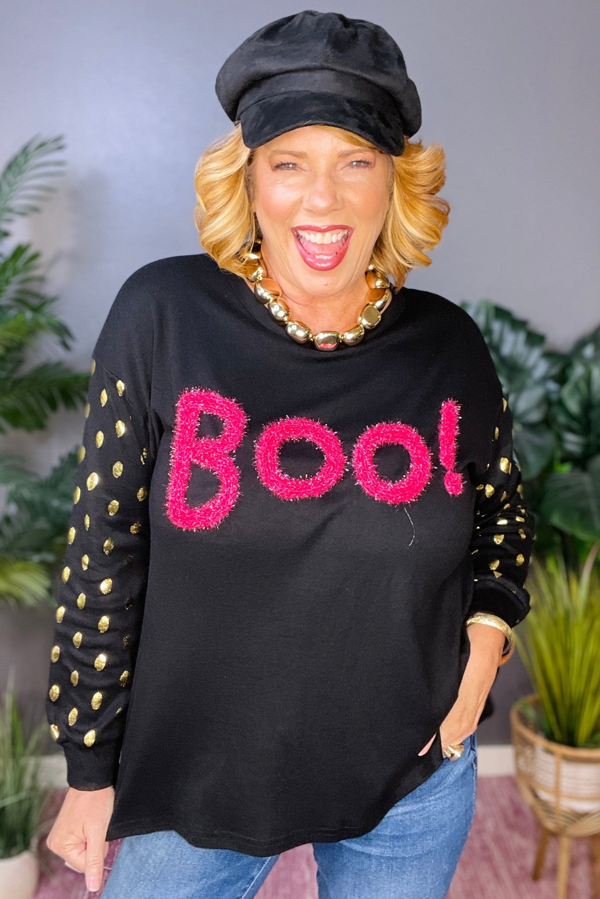 Trick Or Boo Sweater - S030BK