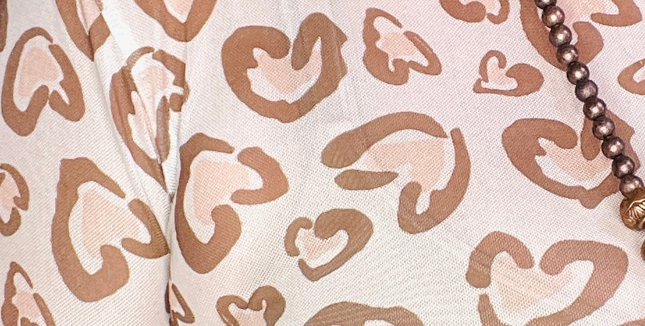 Cheetah Hearts Mesh Top - S261CHE