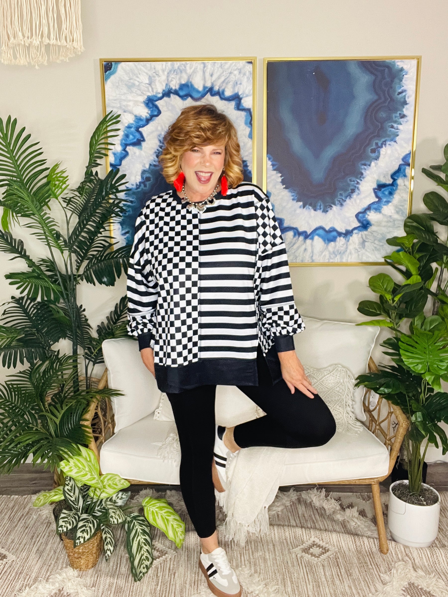 On The Right Track Top - S942BK