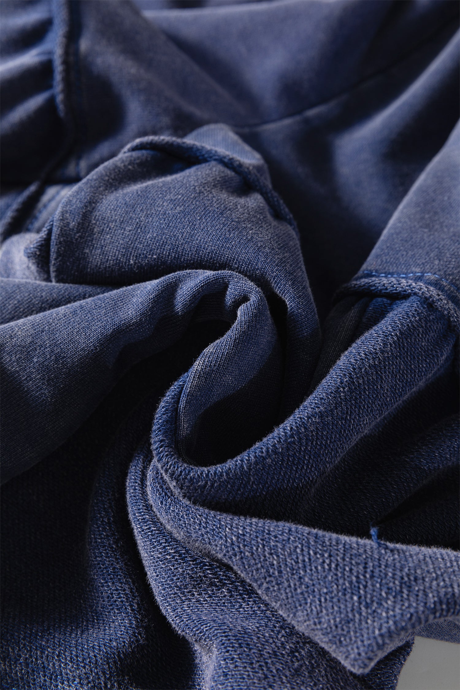 Everyday Comfort Wear Blue Mineral Wash Tiered Wide Leg Pants