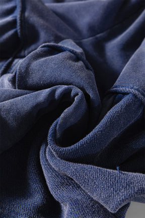 Everyday Comfort Wear Blue Mineral Wash Tiered Wide Leg Pants