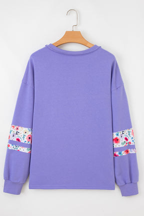 Floral Kisses Baggy Pullover Sweatshirt