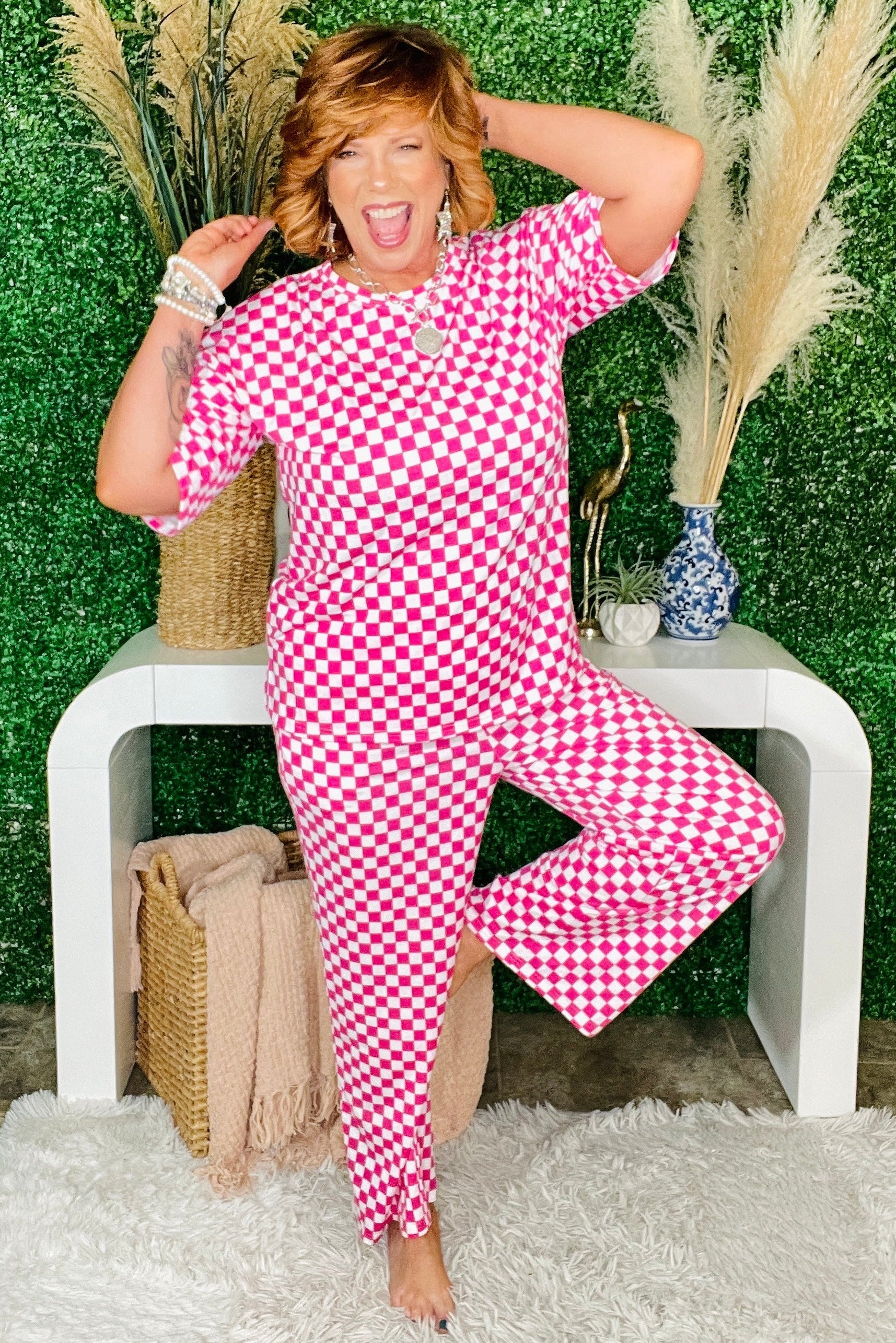 Style Check Rose 2pc Set